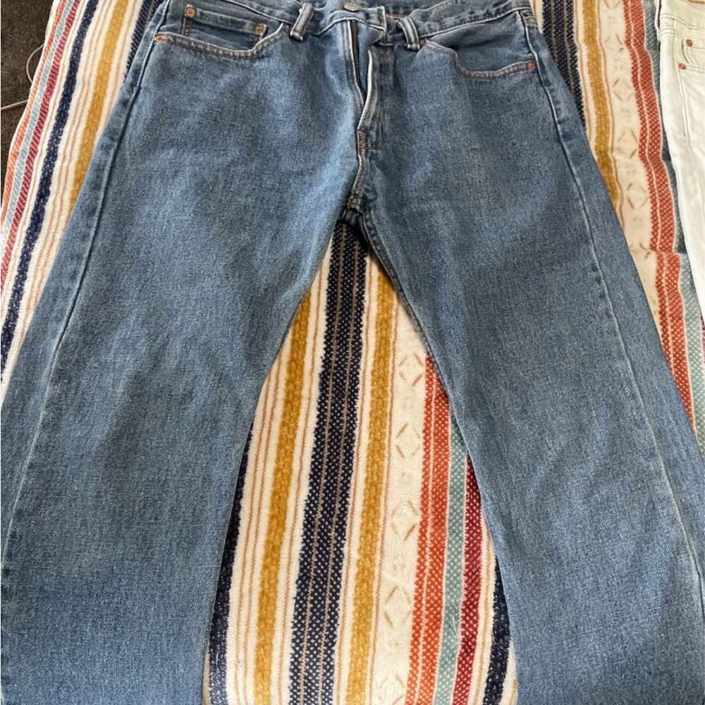 Levi's Blue Straight Leg Jeans Classic Fit